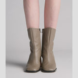 Pleated Heel Boot
